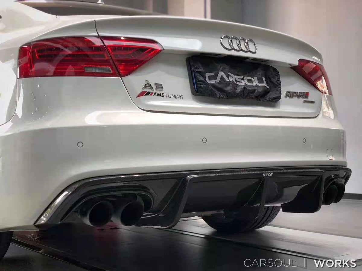 Karbel Carbon Dry Carbon Fiber Rear Diffuser for Audi S6 & A6 S-Line & –  karbelcarbon