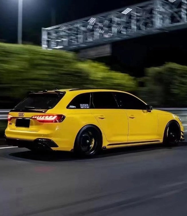 Audi RS4 B9.5 2020-ON with Aftermarket Parts - Pre-preg Carbon Fiber Side Skirts from Karbel Carbon