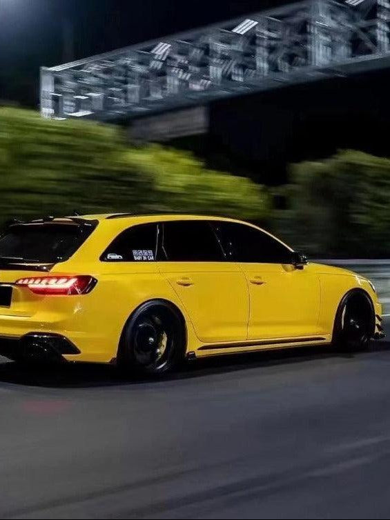 Audi RS4 B9.5 2020 2021 2022 2023 2024 with Aftermarket Parts - Side Skirts Pre-preg Carbon Fiber from Karbel Carbon