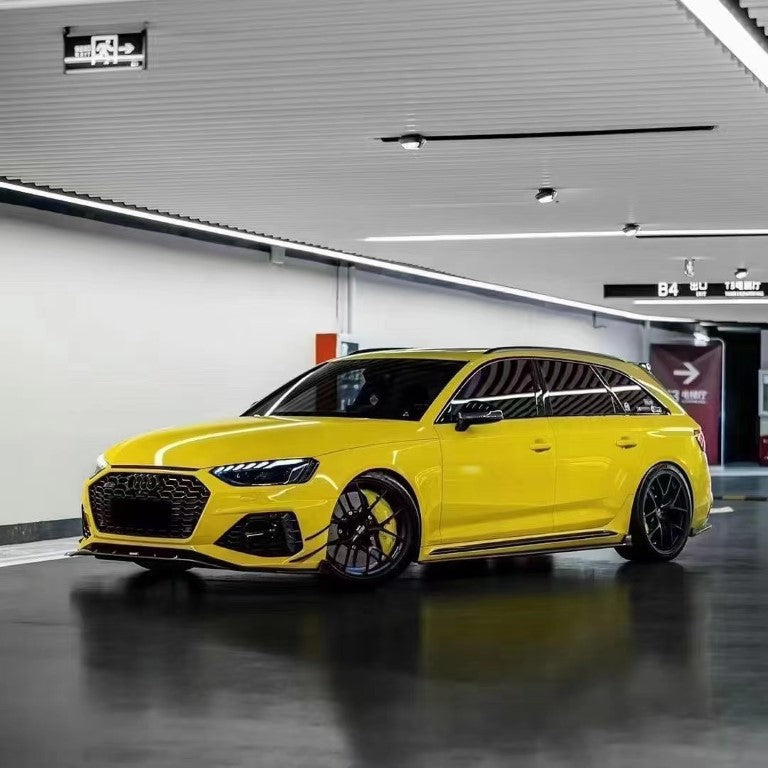Audi RS4 B9.5 2020-ON with Aftermarket Parts - Pre-preg Carbon Fiber Side Skirts from Karbel Carbon