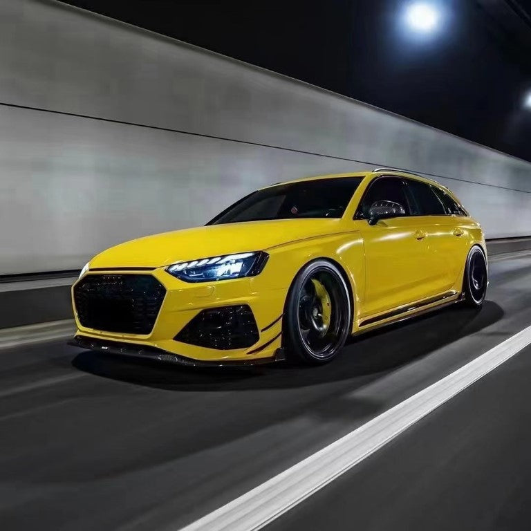 Audi RS4 B9.5 2020-ON with Aftermarket Parts - Pre-preg Carbon Fiber Side Skirts from Karbel Carbon