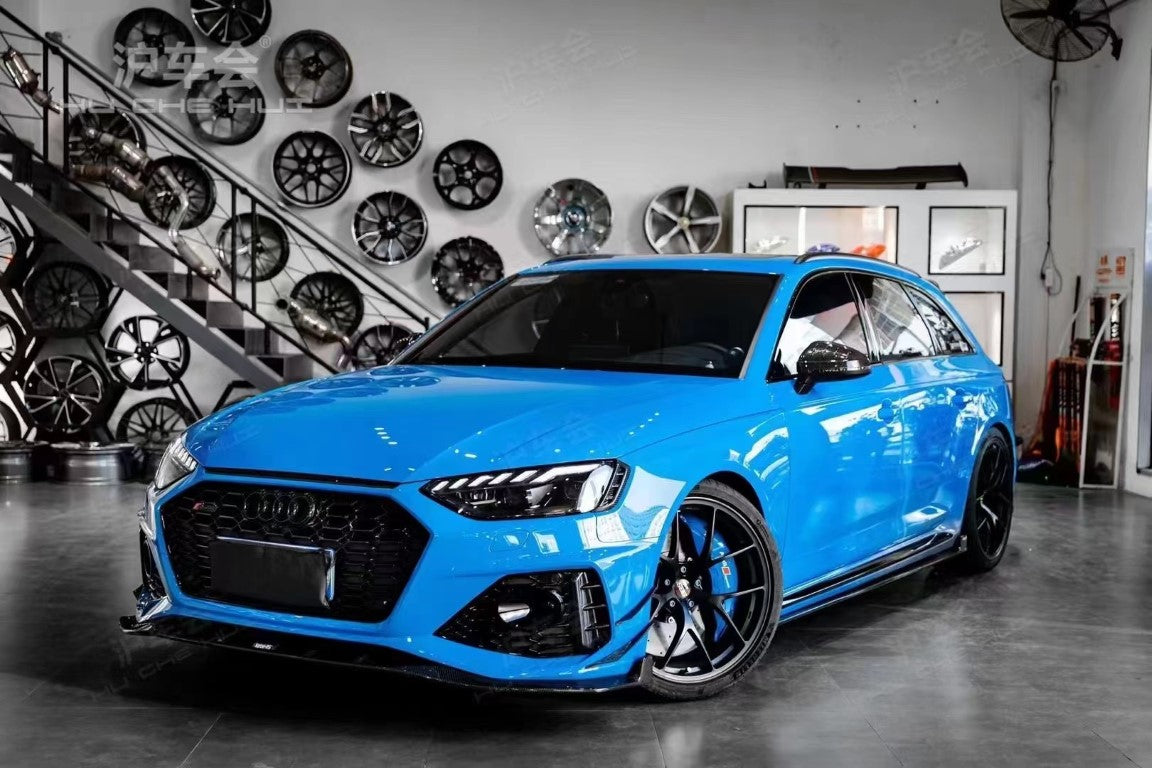 Audi RS4 B9.5 2020-ON with Aftermarket Parts - Pre-preg Carbon Fiber Side Skirts from Karbel Carbon