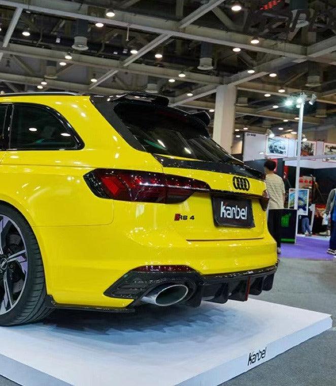 Audi RS4 B9 / B9.5 2018 2019 2020 2021 2022 2023 2024 with Aftermarket Parts - Rear Trunk Spoiler Carbon Fiber from Karbel Carbon