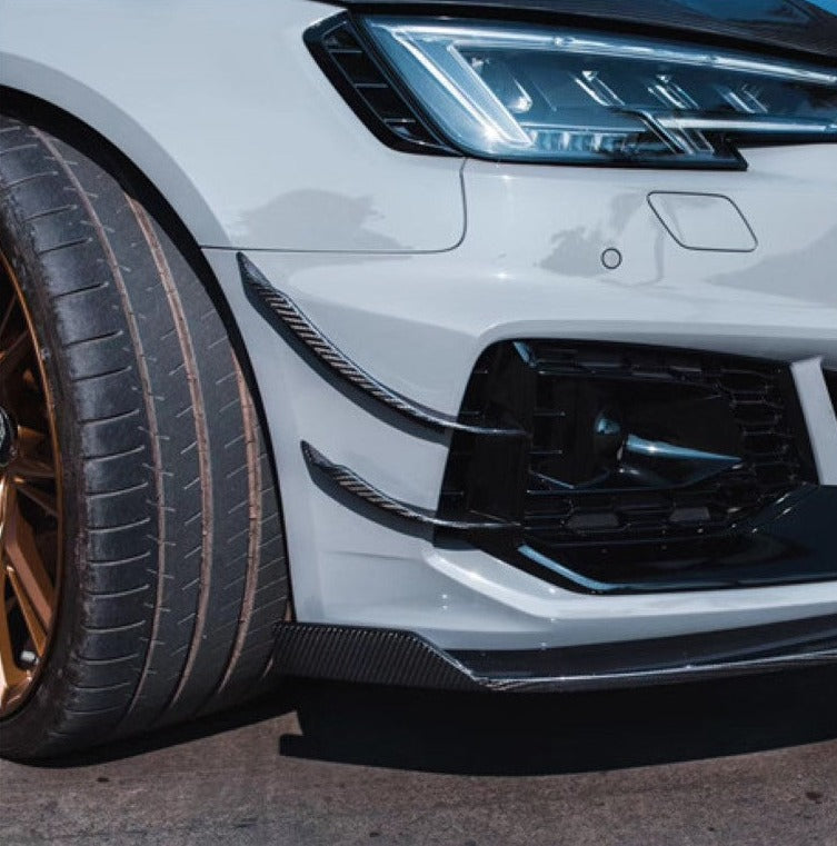 Audi RS4 B9 aftermarket parts-Karbel Carbon Fiber Front Canards