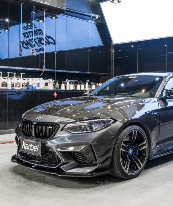 BMW M2/M2C F87 2016 2017 2018 2019 2020 2021 With Aftermarket Parts - Upper Valences Pre-preg Carbon Fiber from Karbel Carbon
