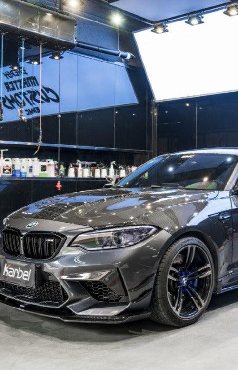 BMW M2C F87 2016 2017 2018 2020 2021 with Aftermarket Parts - Front Canards Carbon Fiber from Karbel Carbon