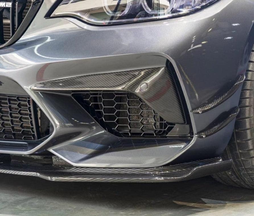 BMW M2/M2C F87 2016 2017 2018 2019 2020 2021 With Aftermarket Parts - Upper Valences Pre-preg Carbon Fiber from Karbel Carbon