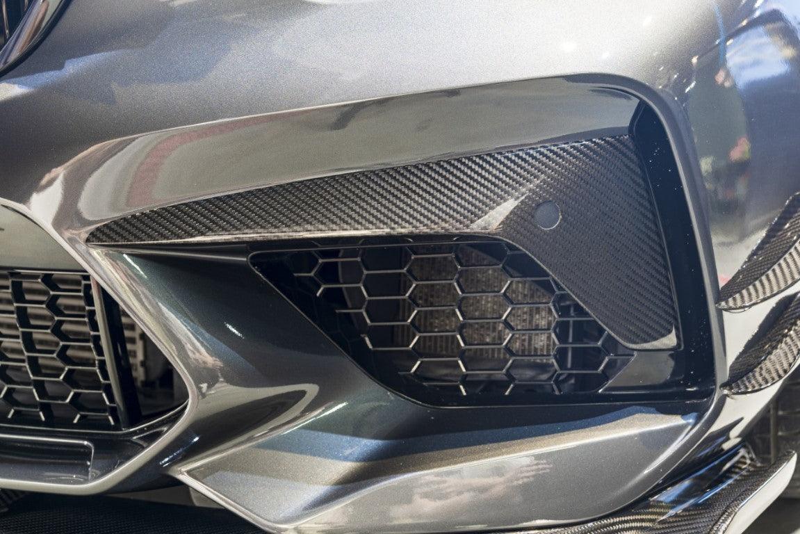 BMW M2/M2C F87 2016 2017 2018 2019 2020 2021 With Aftermarket Parts - Upper Valences Pre-preg Carbon Fiber from Karbel Carbon