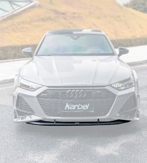Audi RS6 C8 & RS7 C8 2020-ON with Aftermarket Parts - Center Front Lip Dry Pre-preg Carbon Fiber from Karbel Carbon