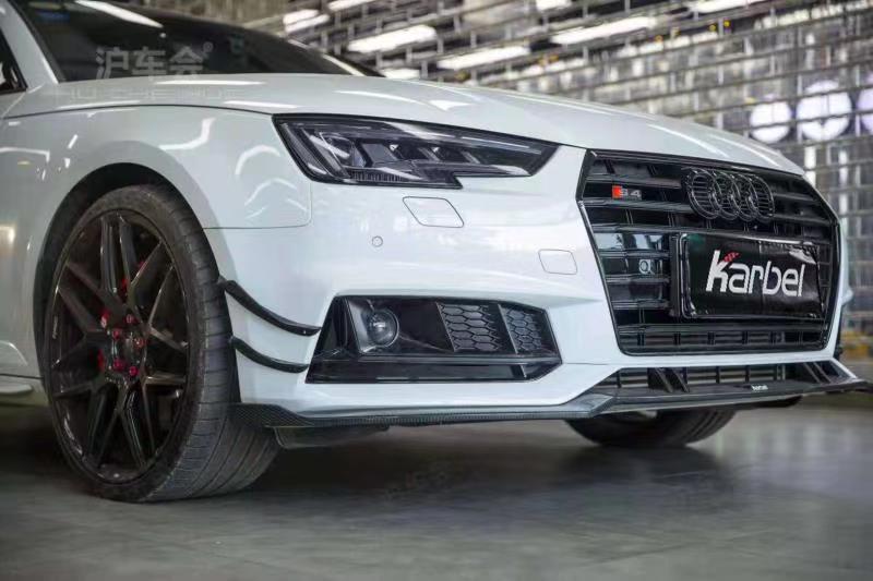 Karbel Carbon Dry Carbon Fiber Front Lip Ver.2 for Audi S4 & A4 S Line 2017-2018 B9