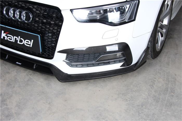 Karbel Carbon Dry Carbon Fiber Front Bumper Upper Valences for Audi A5 S Line & S5 2012-2016 B8.5