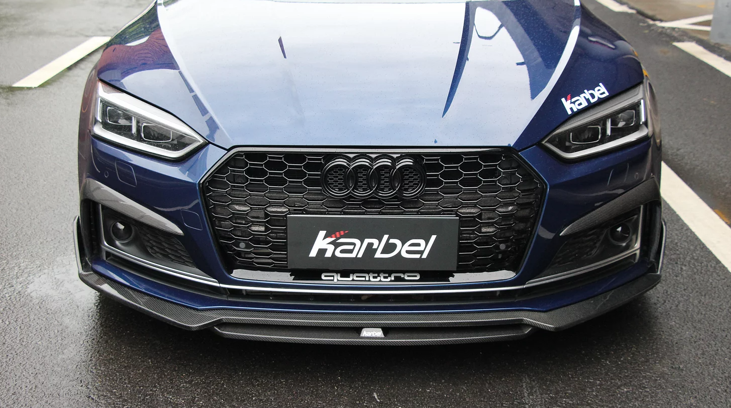 Karbel Carbon Dry Carbon Fiber Front Lip Ver.2 for Audi S5 & A5 S