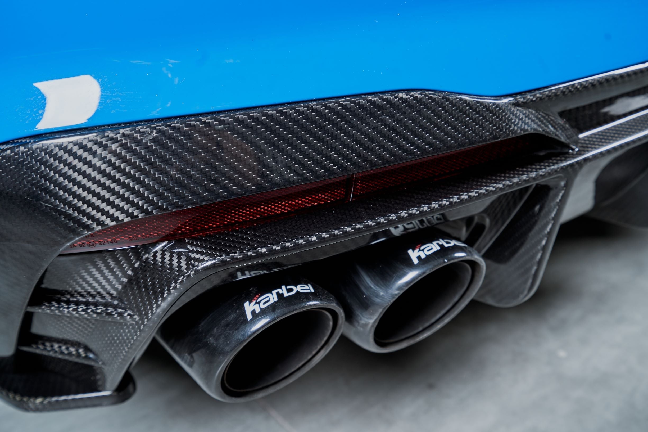 Karbel Carbon Dry Carbon Fiber Rear Diffuser Ver.1 with Brake Light for Audi S4 2020-ON B9.5