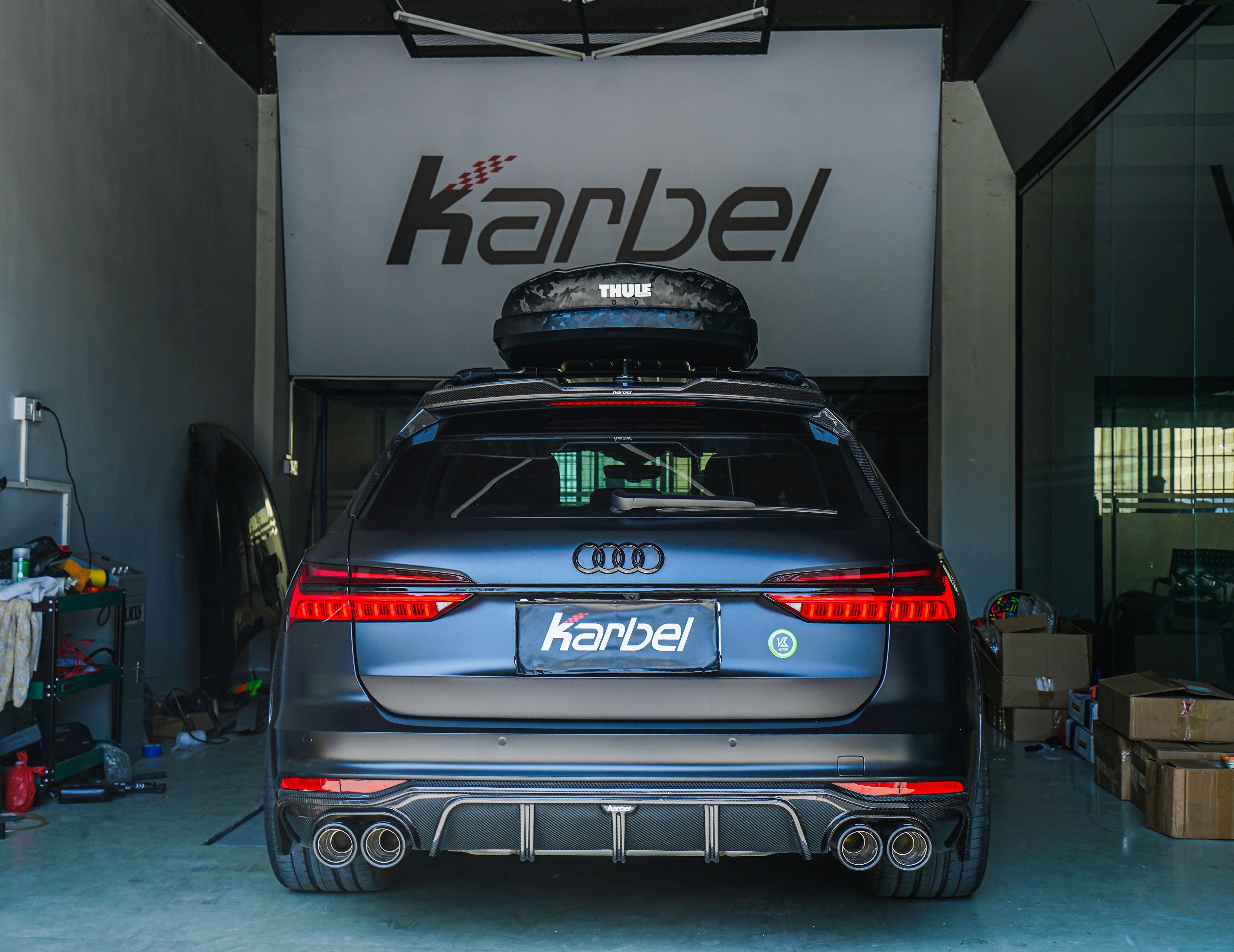 Karbel Carbon Ver.1 Carbon Fiber Rear Diffuser For Audi A6 Allroad C8 2020-ON