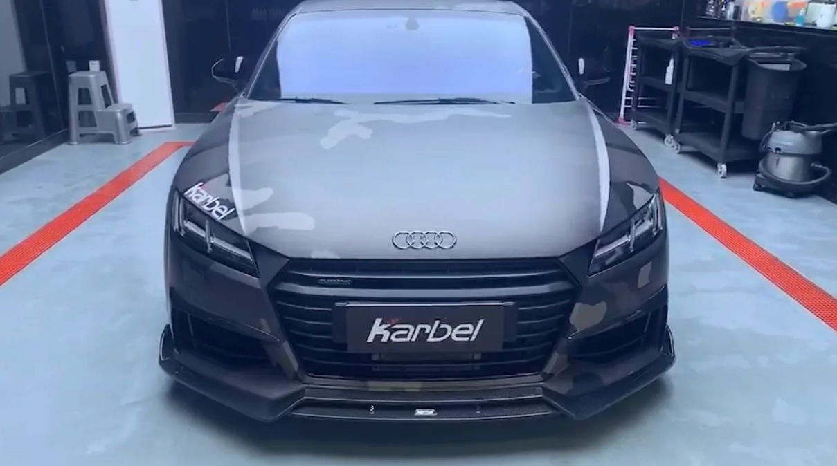 Karbel Carbon Dry Carbon Fiber Front Lip Splitter for Audi TTS & TT S-Line 2015-2019