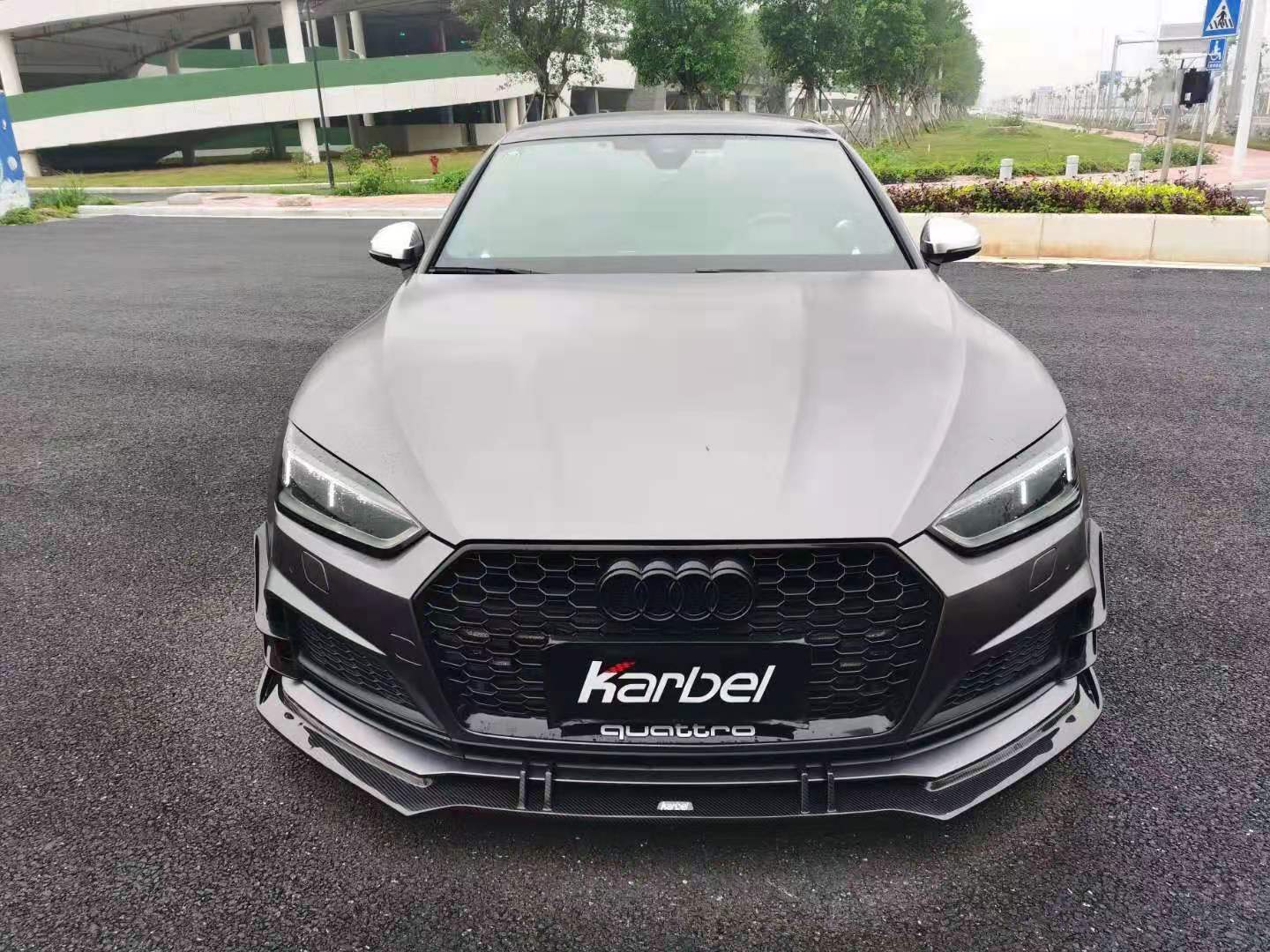 Karbel Carbon Dry Carbon Fiber Front Lip Ver.1 for Audi S5 & A5 S Line 2017-2019 B9