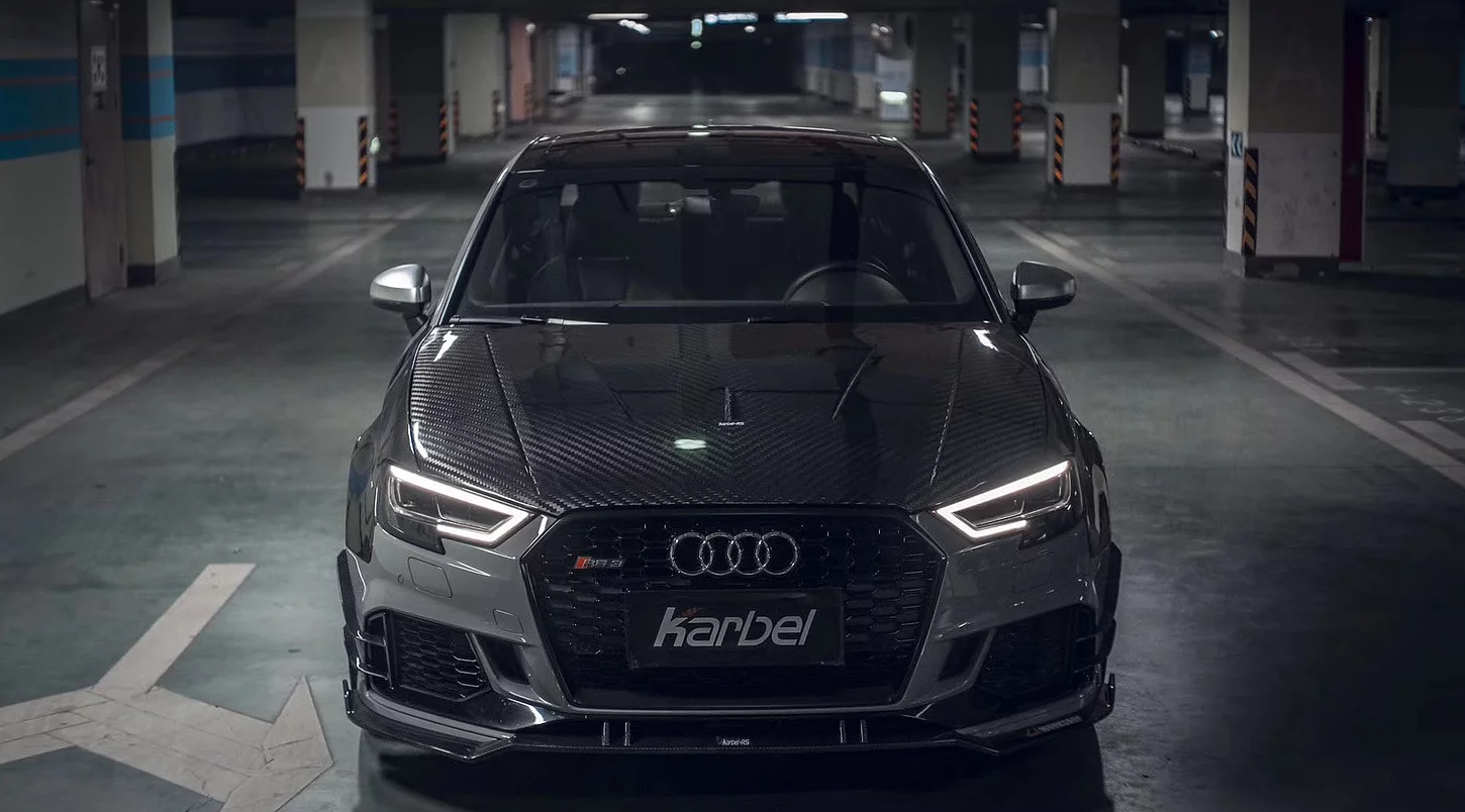 Karbel Carbon Dry Carbon Fiber Front Lip for Audi RS3 2018-2020 B9
