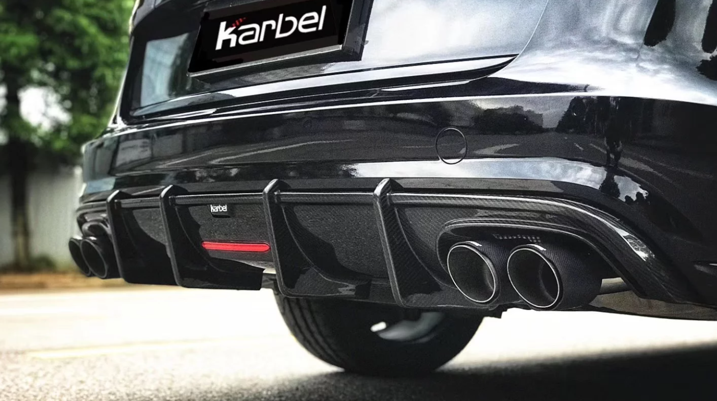 Karbel Carbon Dry Carbon Fiber Rear Diffuser for Audi S6 & A6 S-Line 