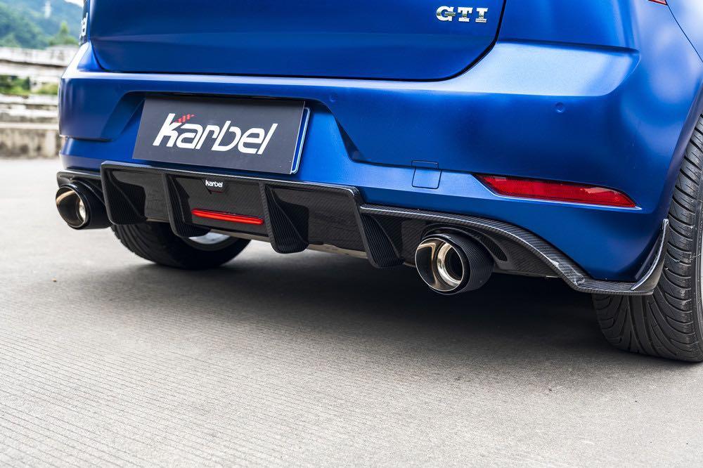 Karbel Carbon Dry Carbon Fiber Rear Diffuser for Volkswagen Golf GTI  MK7.5