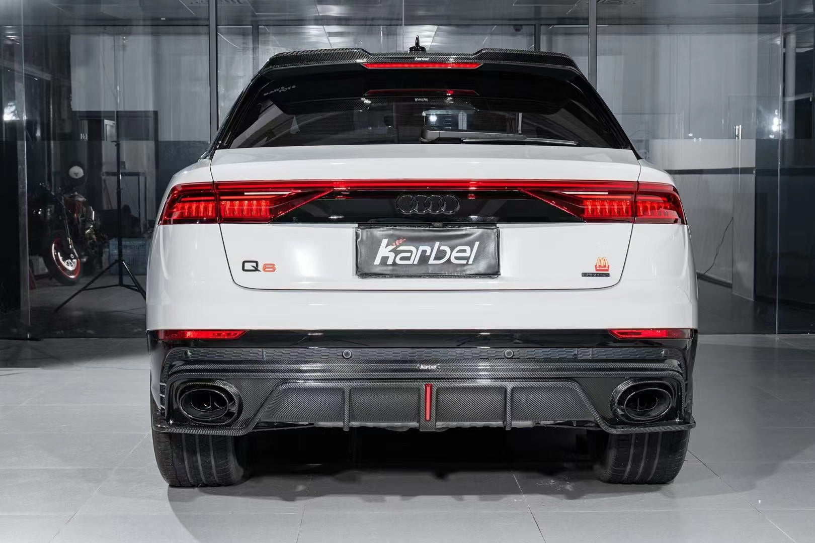 Karbel Carbon Pre-preg Carbon Fiber Rear Trunk Spoiler For Audi SQ8 Q8 S-line 2020-2022