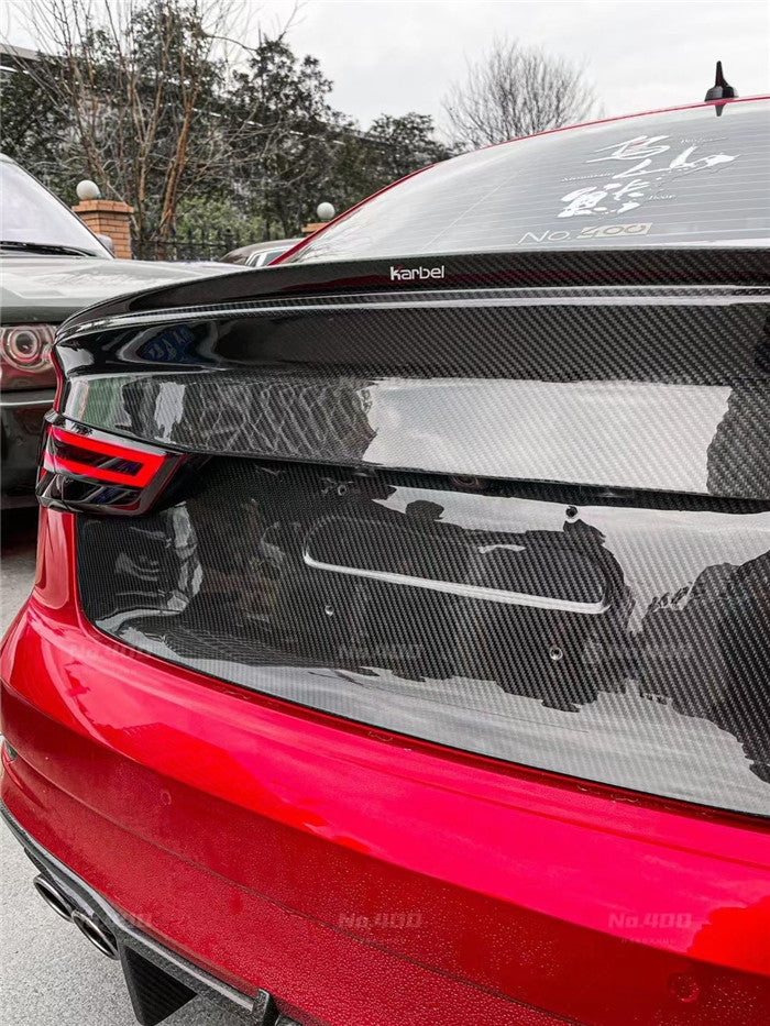 Karbel Carbon Dry Carbon Fiber Ducktail Rear Trunk Lid for Audi A3 & A3 S Line & S3 & RS3 2014-2020 Sedan