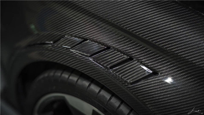 Karbel Carbon Dry Carbon Fiber Front Fenders for Audi A3 & A3 S Line & S3 & RS3 2017-2020 Sedan