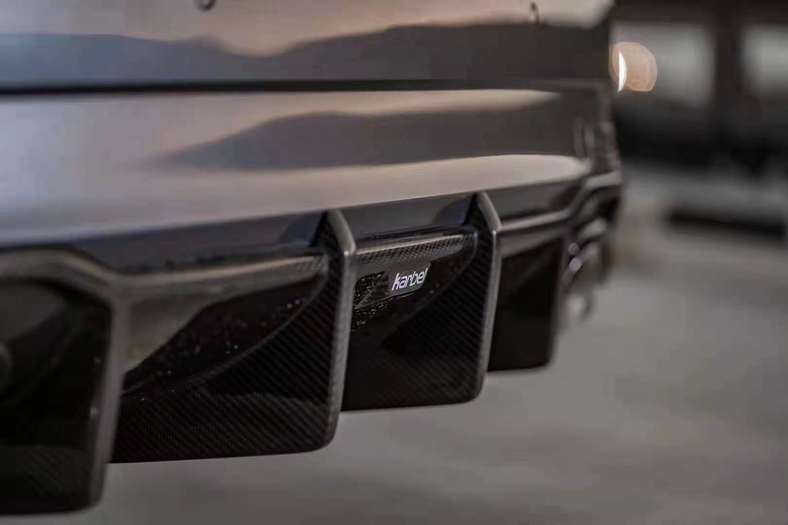 Karbel Dry Carbon Fiber Rear Diffuser for Audi A3 S Line & S3 2017-2020 Sedan