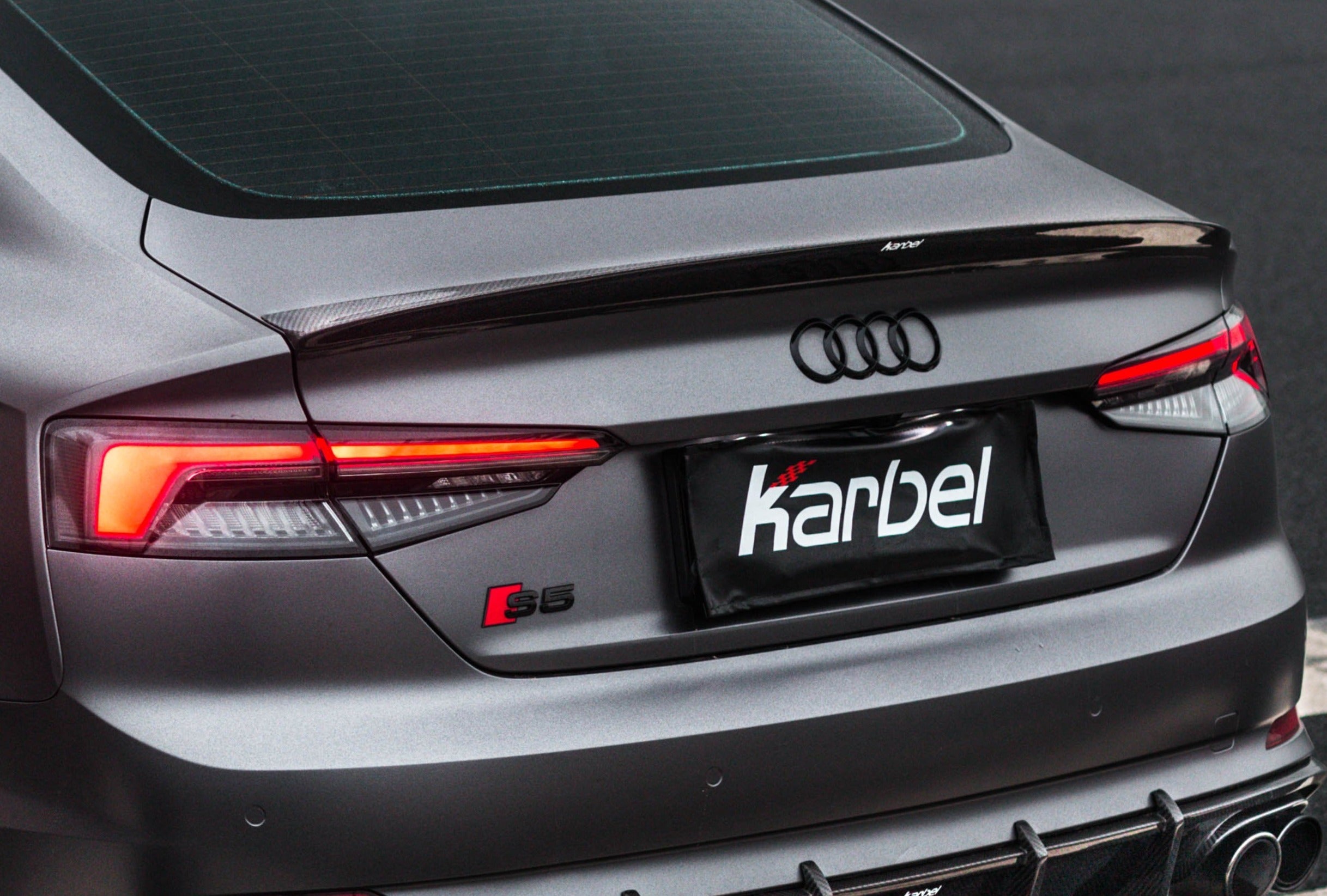 Karbel Dry Carbon Fiber Rear Spoiler Ver.1 For Audi Audi RS5 & S5 A5 S-Line & A5 B9 B9.5 2017-ON 4 Door Sedan