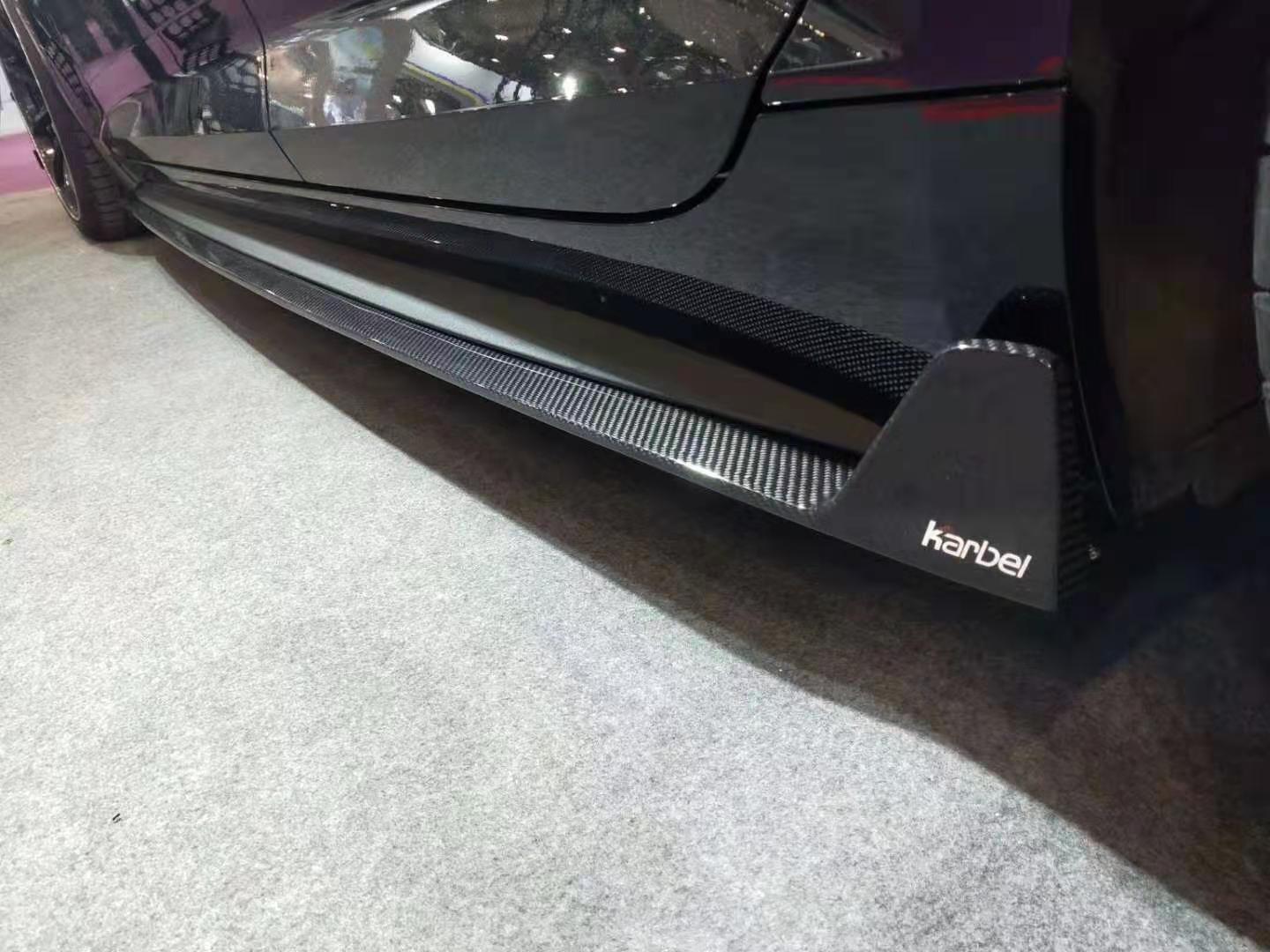 Karbel Carbon Fiber Side Skirts For Audi Audi RS5 & S5 & A5 B9 2017-2019 Sedan & Coupe
