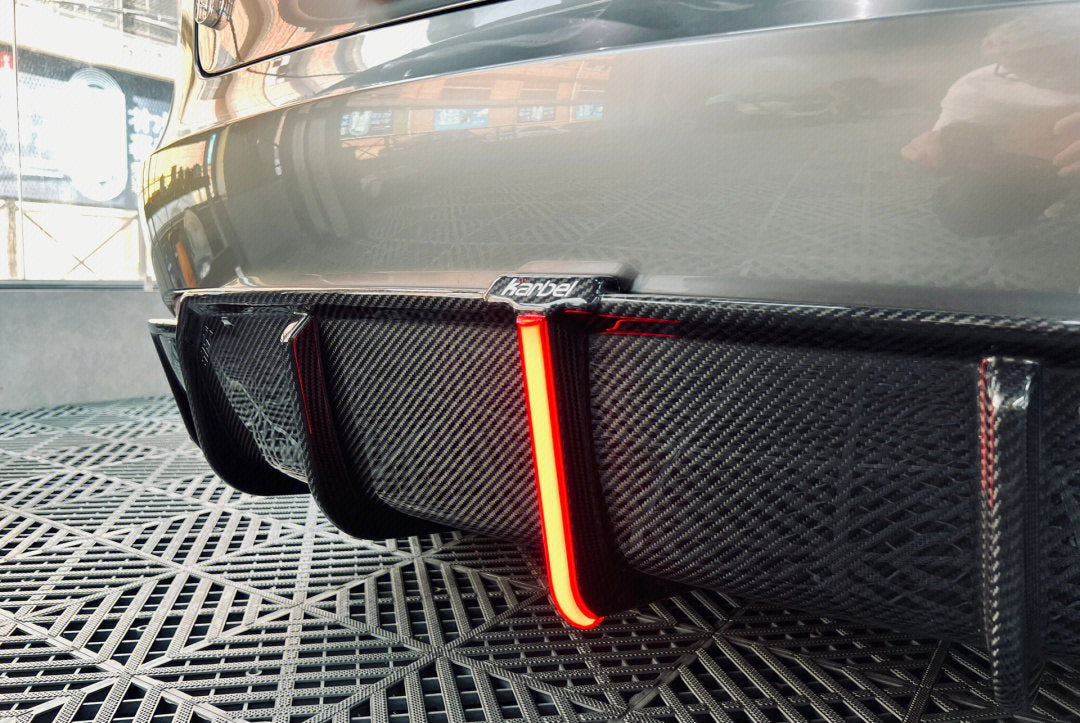 Karbel Carbon Pre-preg Carbon Fiber Rear Diffuser & Canards for Tesla Model 3 / Performance