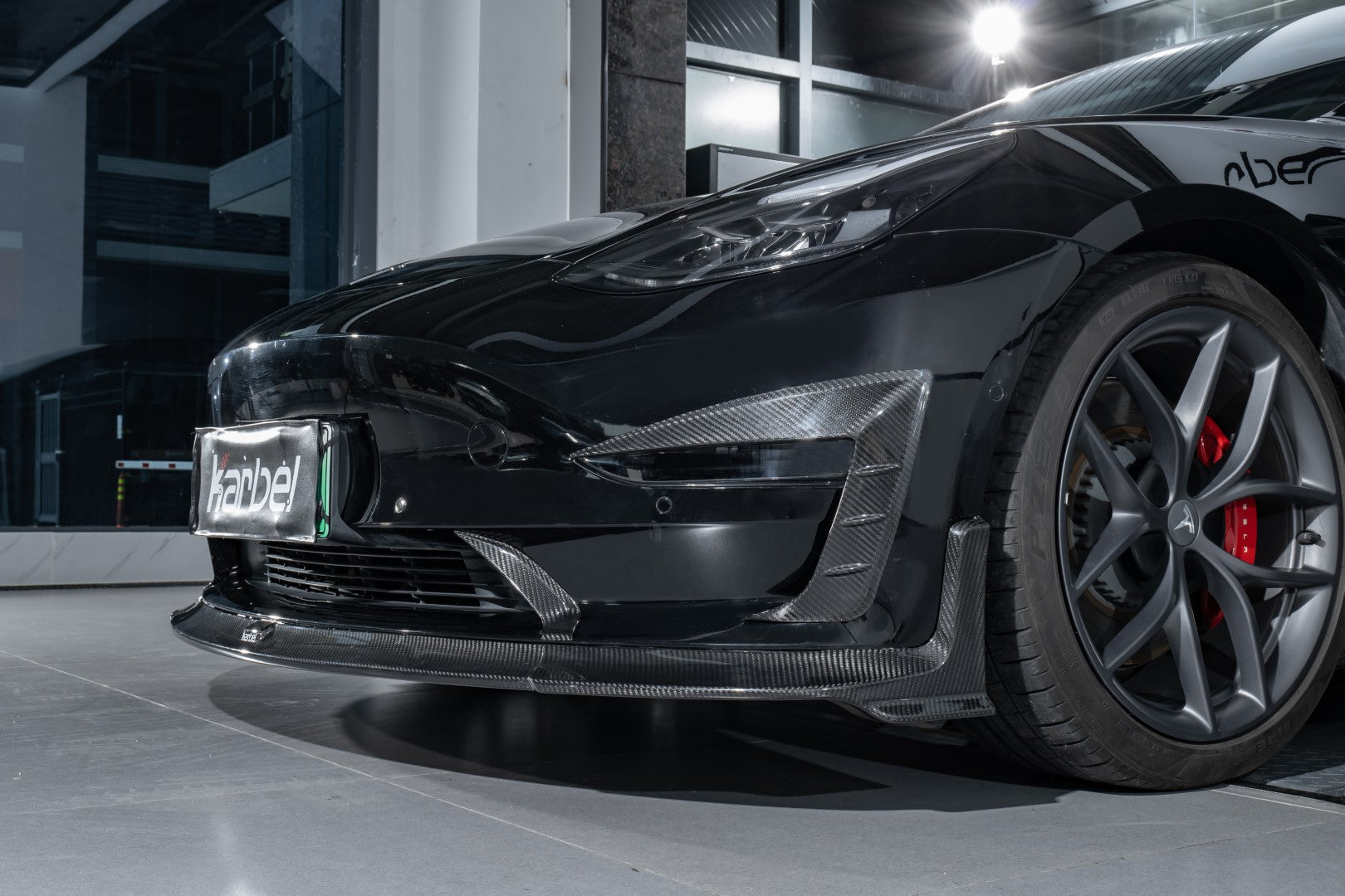 Karbel Carbon Pre-preg Carbon Fiber Upper Valences for Tesla Model 3 / Performance