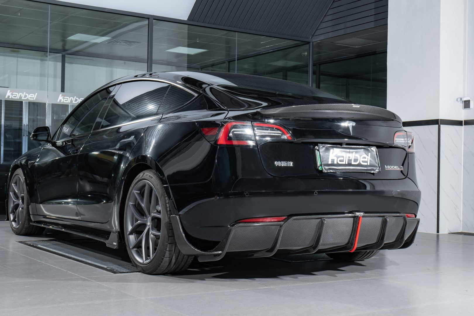 Karbel Carbon Pre-preg Carbon Fiber Side Skirts for Tesla Model 3 / Performance