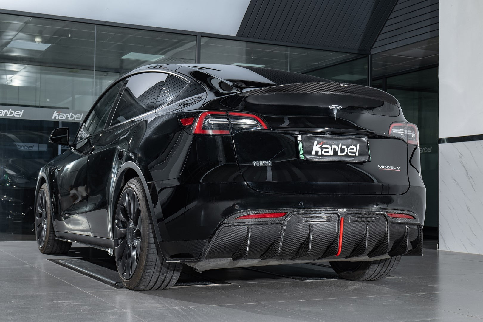 Karbel Carbon Pre-preg Carbon Fiber Rear Diffuser for Tesla Model