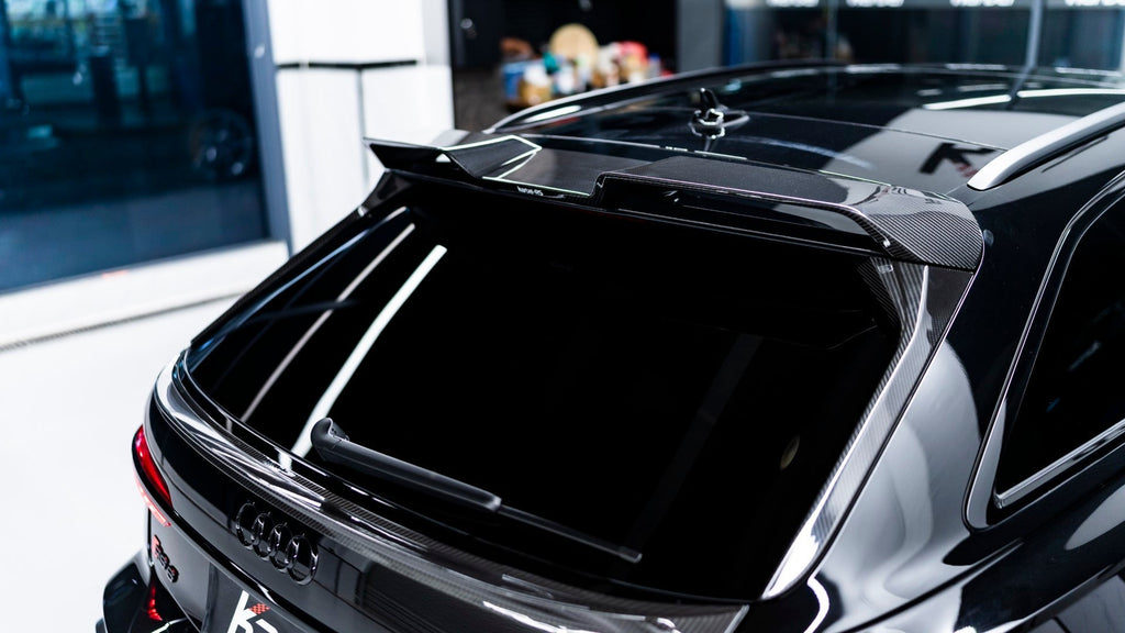 Karbel Carbon Fiber Rear Tunk Roof Spoiler for Audi RS6 C8 2020-ON - Performance Spedshop